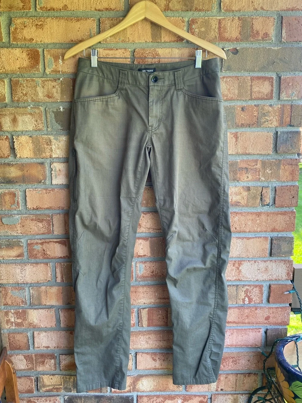 Arc'teryx A2B Commuter Pants Cotton Blend Khaki Olive Green Men's 32 Waist